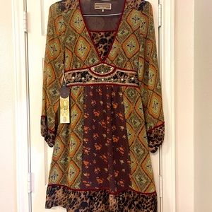 Double D Ranch dress with leopard sash